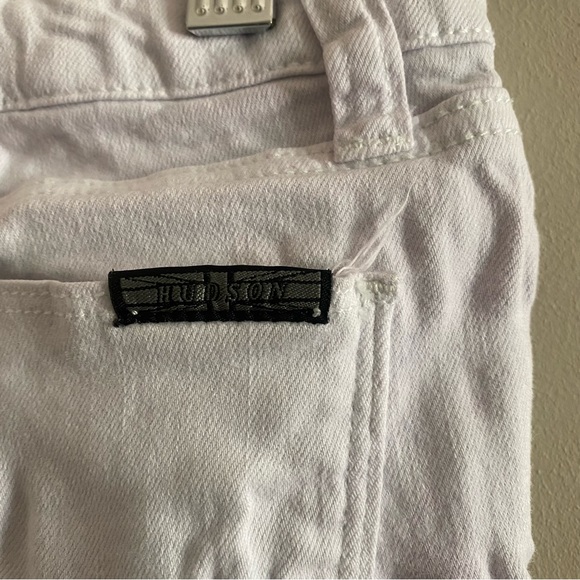 Hudson White Tie Dyed Distressed Jeans - Picture 4 of 5